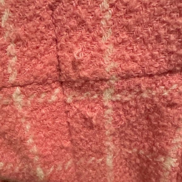 OSCAR DE LA RENTA Fall 2023 Pink & White Windowpane Tweed Boucle Dress Sz 12 NWT - Picture 15 of 15